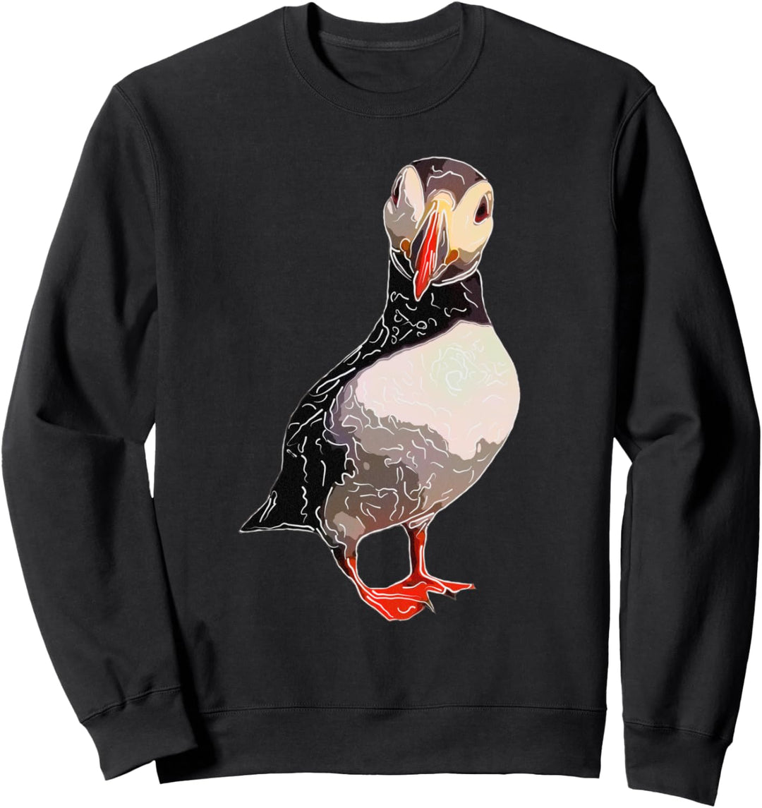Papageientaucher Islandpapageientaucher mit weissem Futter Sweatshirt