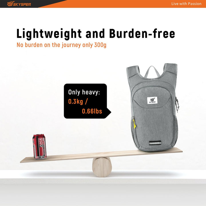 SKYSPER Faltbarer Rucksack 10L Ultraleicht Tagesrucksack Daypack Wanderrucksack Klein Outdoorrucksac