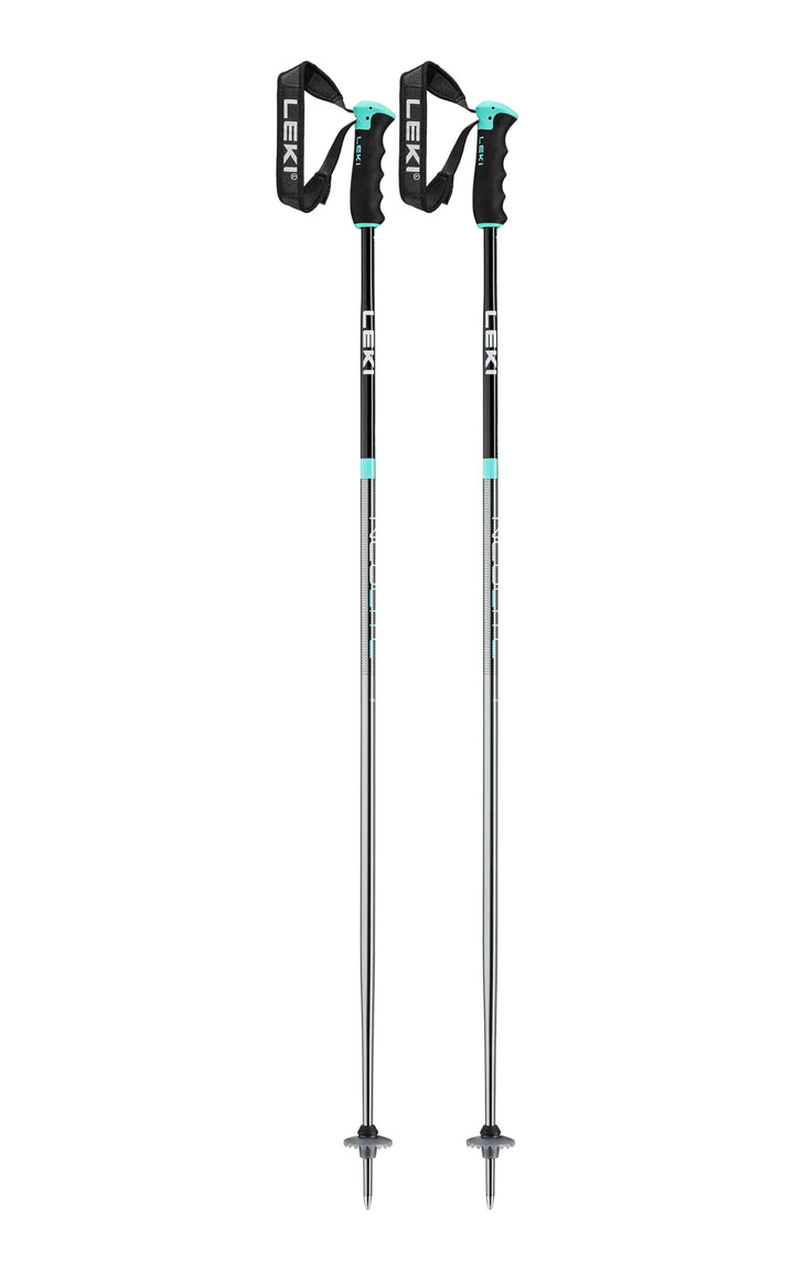 LEKI Damen Neolite Airfoil Skistöcke gunmetal-black-light turquoise 125, gunmetal-black-light turquo
