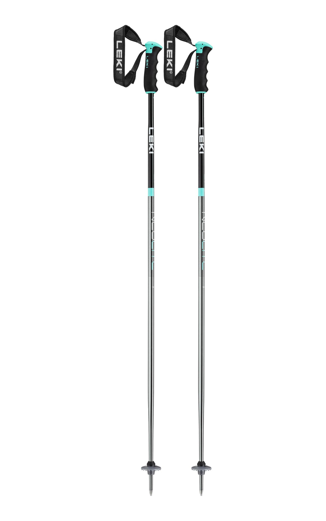 LEKI Damen Neolite Airfoil Skistöcke gunmetal-black-light turquoise 125, gunmetal-black-light turquo
