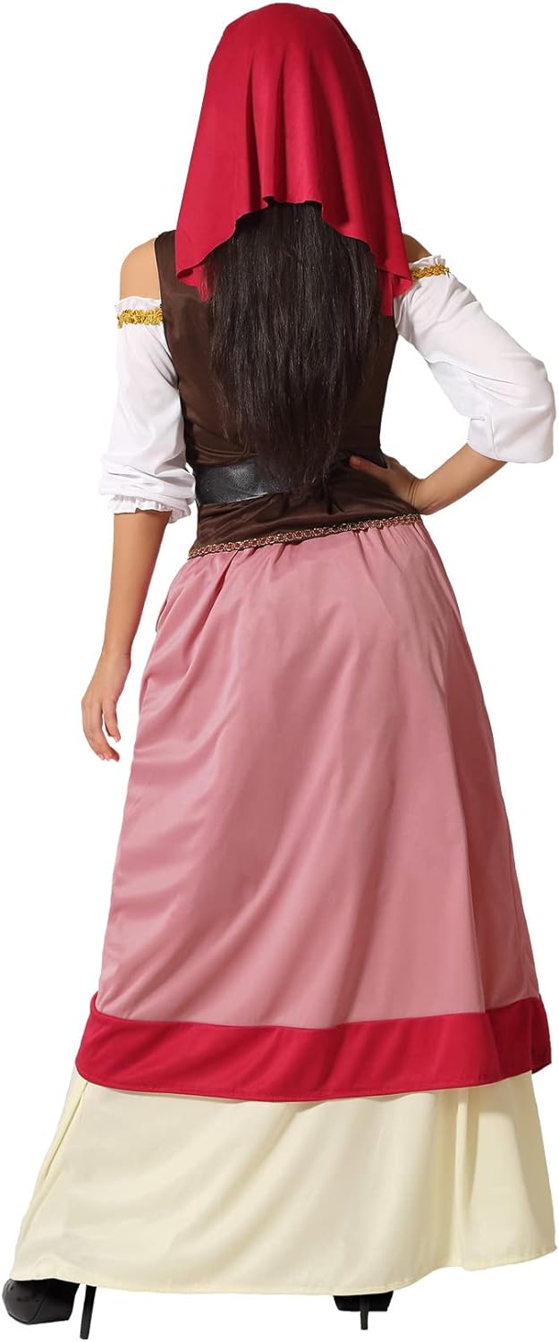 Atosa 12326 - Kostüm Mittelalterliche Magd, Erwachsene, Grösse 46, 46