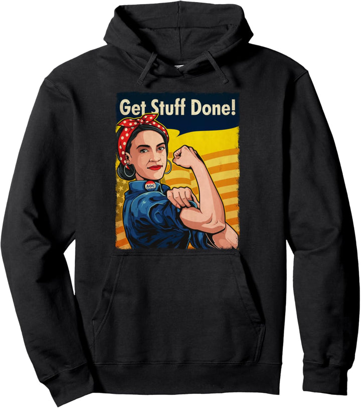 AOC Get Stuff Done Alexandria Ocasio-Cortez Geschenk Pullover Hoodie