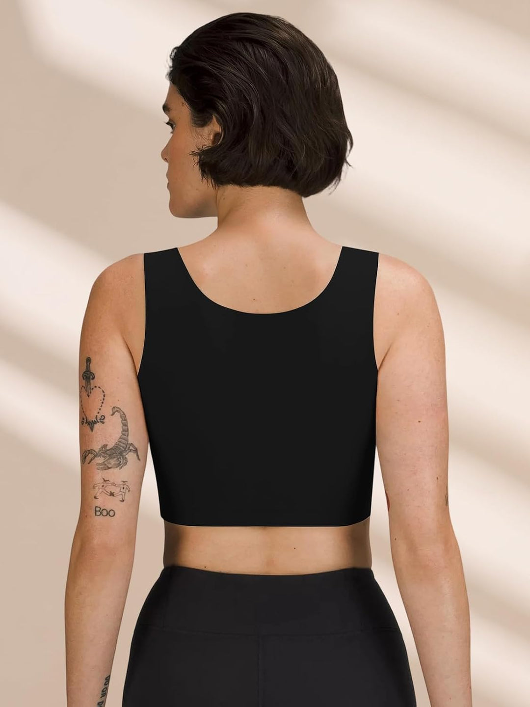 Brust Binder für Transgender FTM Trans Binder Atmungsaktive Nahtlos Schwimm Binder Bra Schwarz 3XL,
