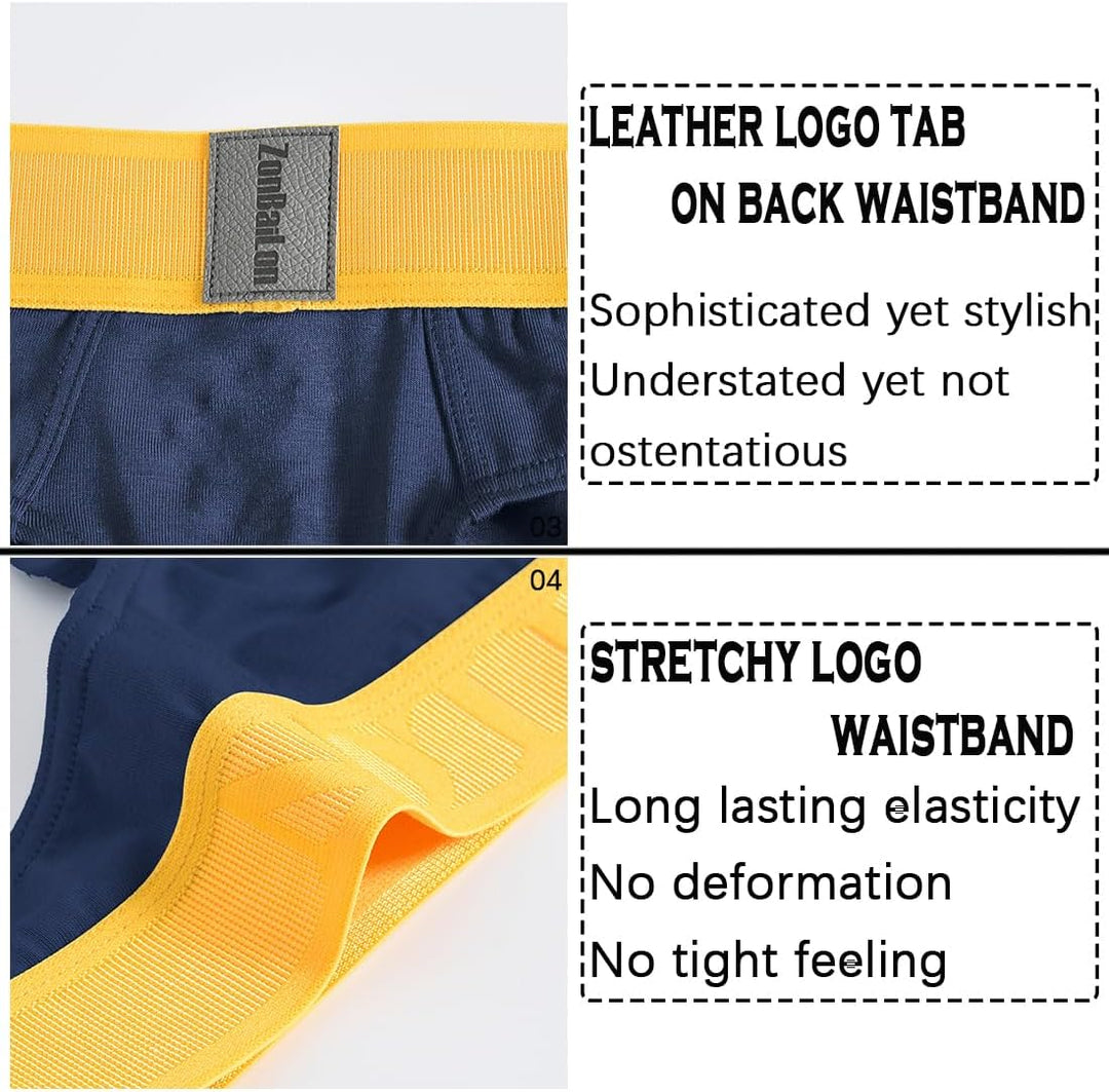BIATWOWR Men's Thongs Underwears G Strings Mens Sexy Bulge Ball Pouch Slip Underwear Wide Band Male
