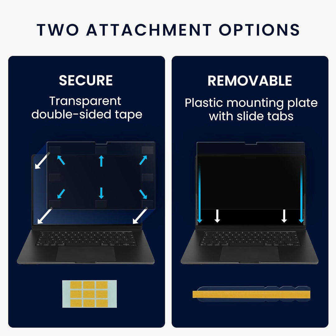 kwmobile Sichtschutzfolie für 15.6" Laptop (16:9) 345x195mm Folie - Blickschutzfolie Privacy Screen