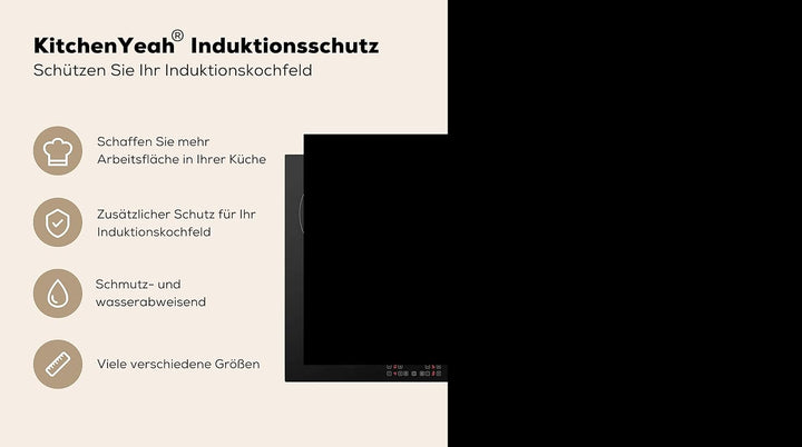 Herdabdeckplatte Einteilig Ceranfeld Abdeckplatte für Induktionsschutz Ceranfeldabdeckung Vinyl Herd
