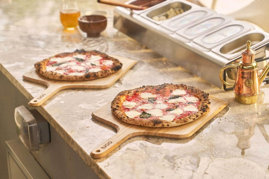 Ooni Pizzaschieber aus Bambus (35 cm) – Hochwertiger Pizzaschieber &amp; Servierbrett – Pizzabrett &amp; Piz
