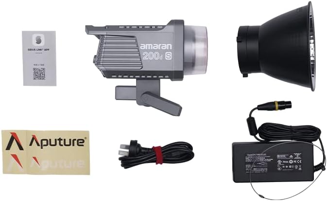Aputure Amaran 200d S - Kompakte COB-Videoleuchte, Leichte LED Punktlichtquelle, 200W 5600K Schlüsse