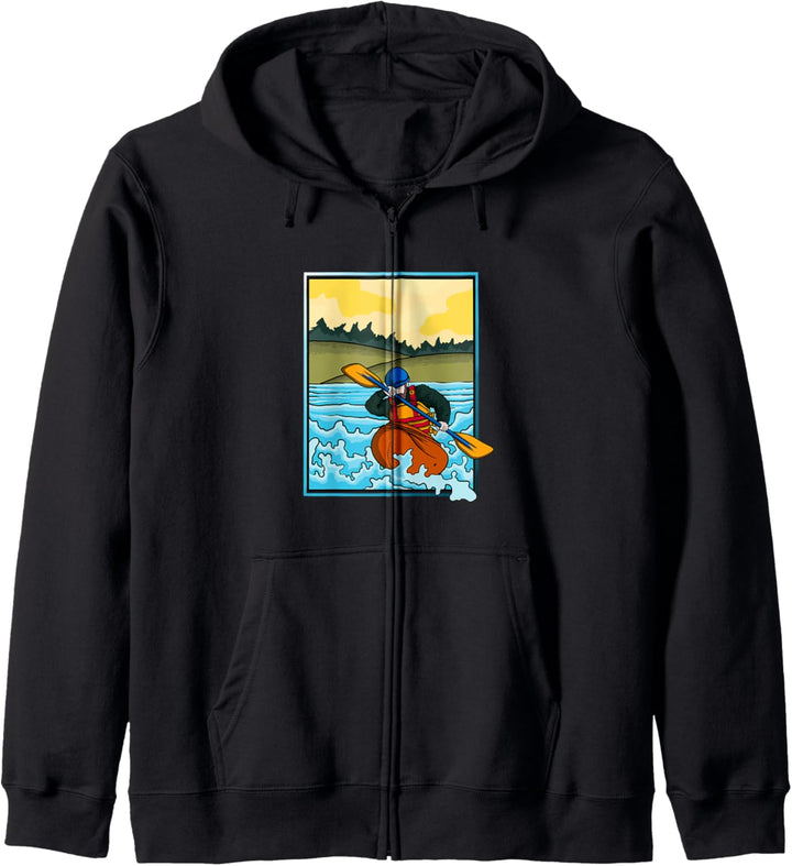 Kajak Geschenk Abenteuer Paddeln Kajak Kapuzenjacke