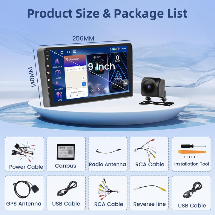 Hikity [4+64GB] Android 15 Autoradio, CarPlay Android Auto Wireless, für Audi A3 2008-2012 Radio, Bi