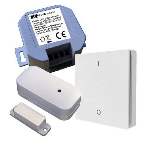 DIW-Funk EINBAU-Abluftsteuerung PA-522 SPARSET Funk Fensterkontaktschalter DFM-2000 + Einbauschalter
