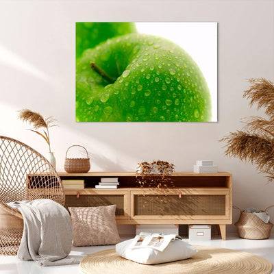 Bilder auf Leinwand 100x70cm Leinwandbild Apfel Obst Vitamin Gesundheit Gross Wanddeko Bild Schlafzi