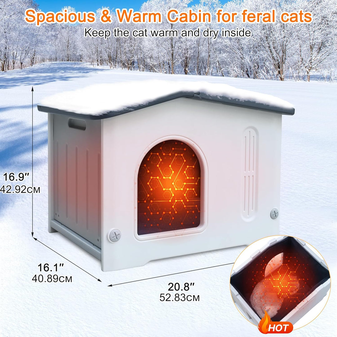 Katzenhaus Outdoor Winterfest mit isolierter, Feral katzenhöhle Wetterfest | Kunststoff-Katzenhäuser