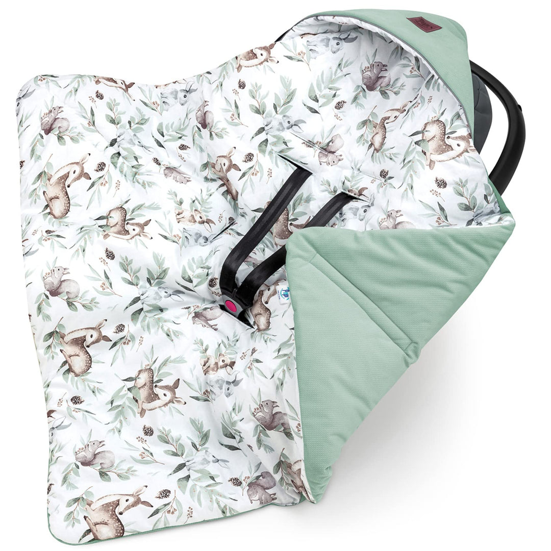 Pepi - Einschlagdecke Babyschale - 90x90 cm - Kinderwagen Decke - Babyschale Decke - Baumwolle Babyd