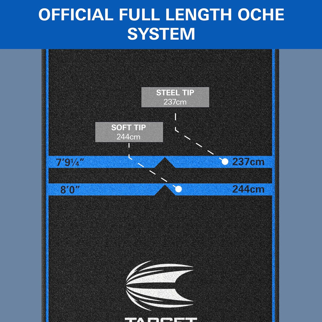 Target Darts Weltmeisterschafts Oche Dartteppich - Pro Dartmatte Blau, Blau