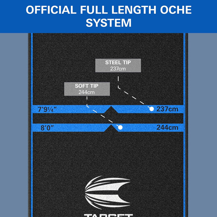 Target Darts Weltmeisterschafts Oche Dartteppich - Pro Dartmatte Blau, Blau