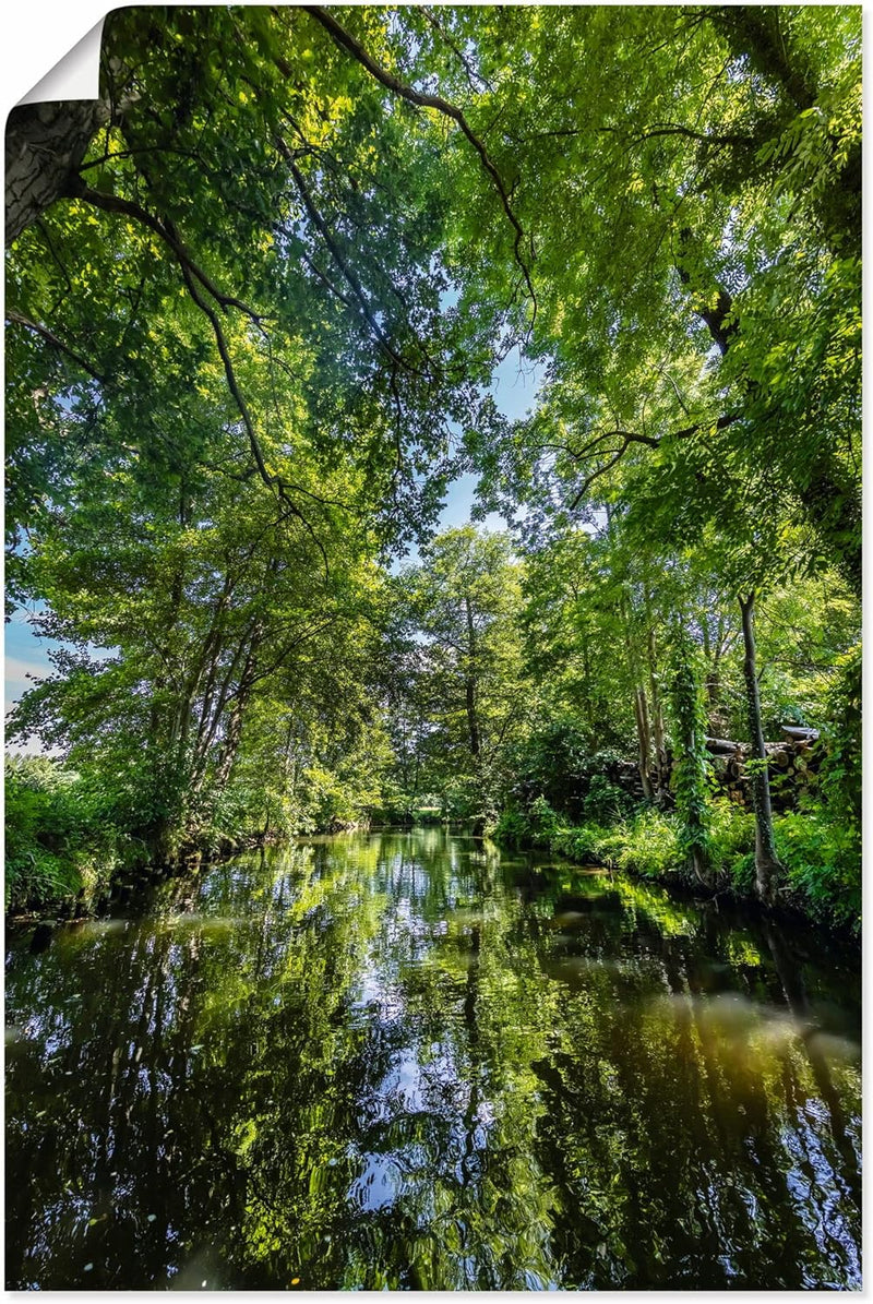 ARTland Poster Kunstdruck Wandposter Bild ohne Rahmen 80x120 cm Hochformat Landschaft Natur Wald Bäu