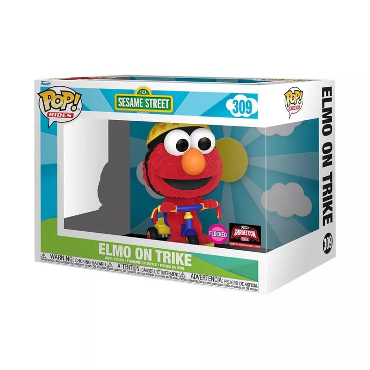 Funko POP Rides: Sesamplatz Elmo auf Trike Flocked 2024 Target Con Exclusvie Vinylfigur