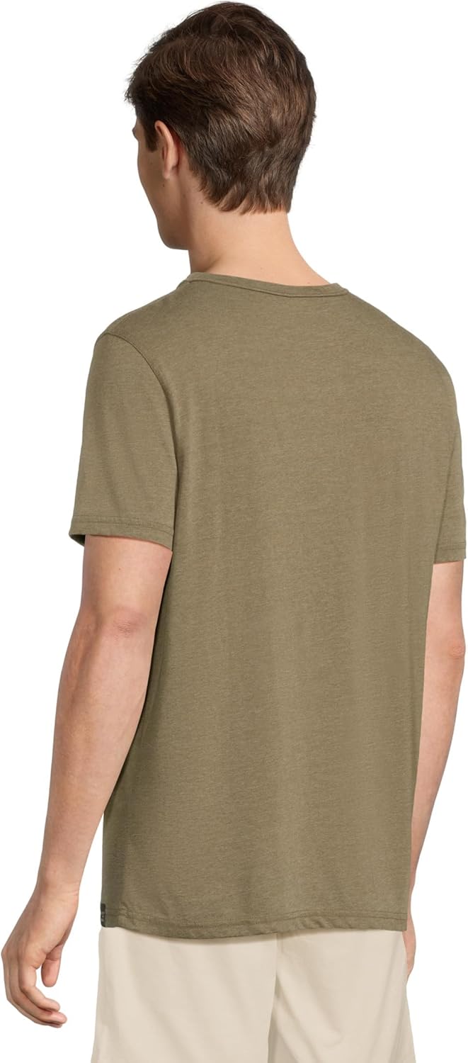 Lucky Brand Herren Venice Burnout Notch Neck Tee T-Shirt L Dark Olive, L Dark Olive