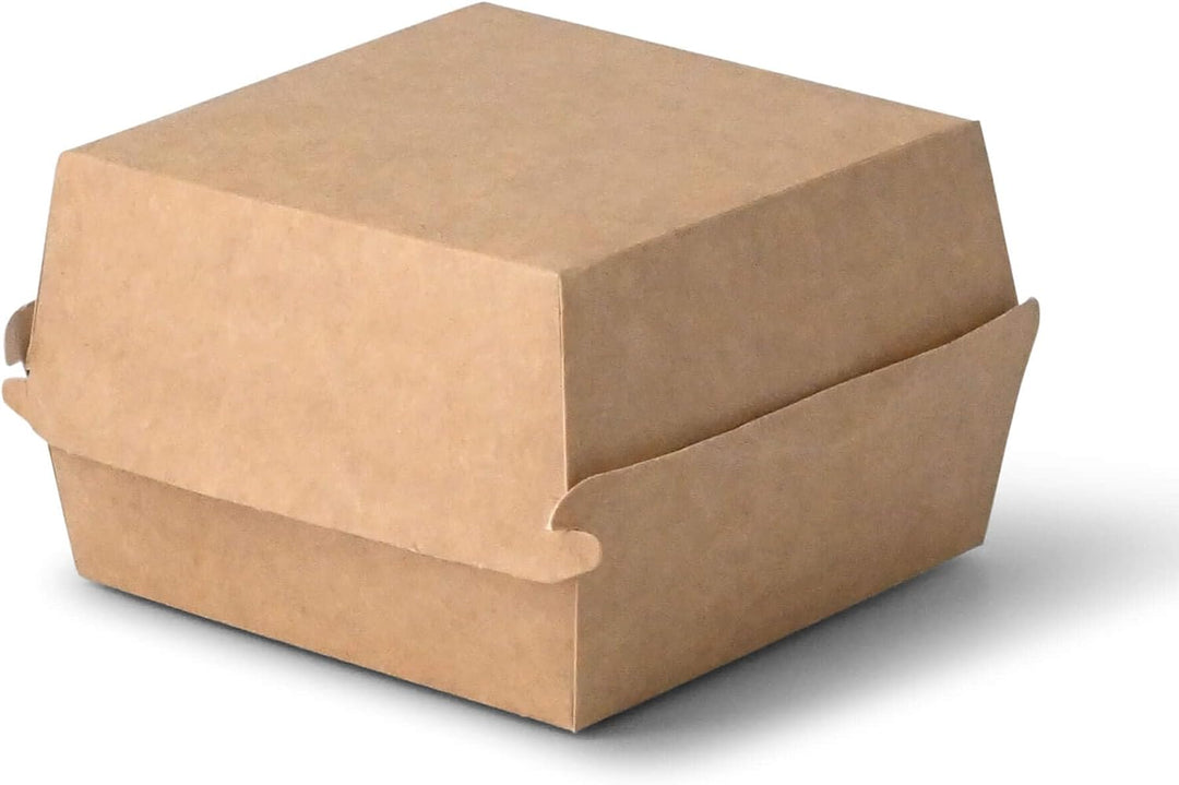 BIOZOYG Take Away Burger Box 75 Stück I Burgerboxen mit Klappdeckel I Hamburger Box aus Frischfaster