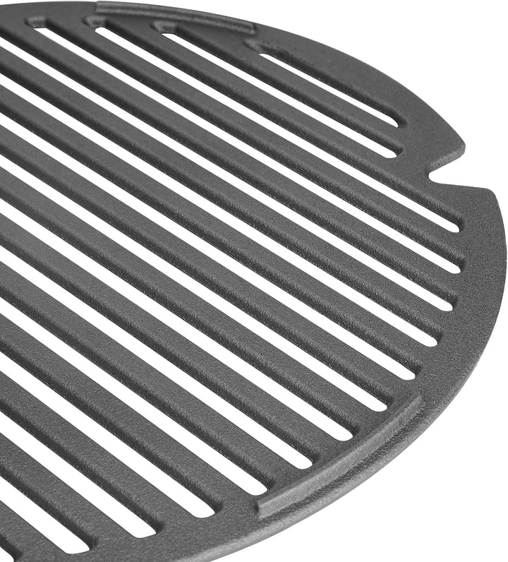 onlyfire Gusseisen Grillrost, BBQ Rund Guss Grillroste Ø 35cm Grillzubehör Passend für Kamado Joe Cl