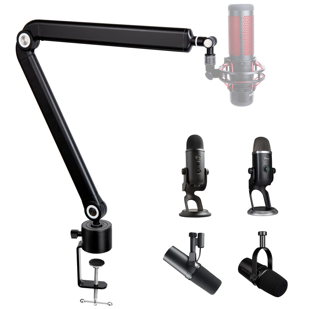 SUNMON Mikrofonständer Mikrofonarm Kompatibel mit HyperX QuadCast, 360° Drehbarer Mikrofonständer, M