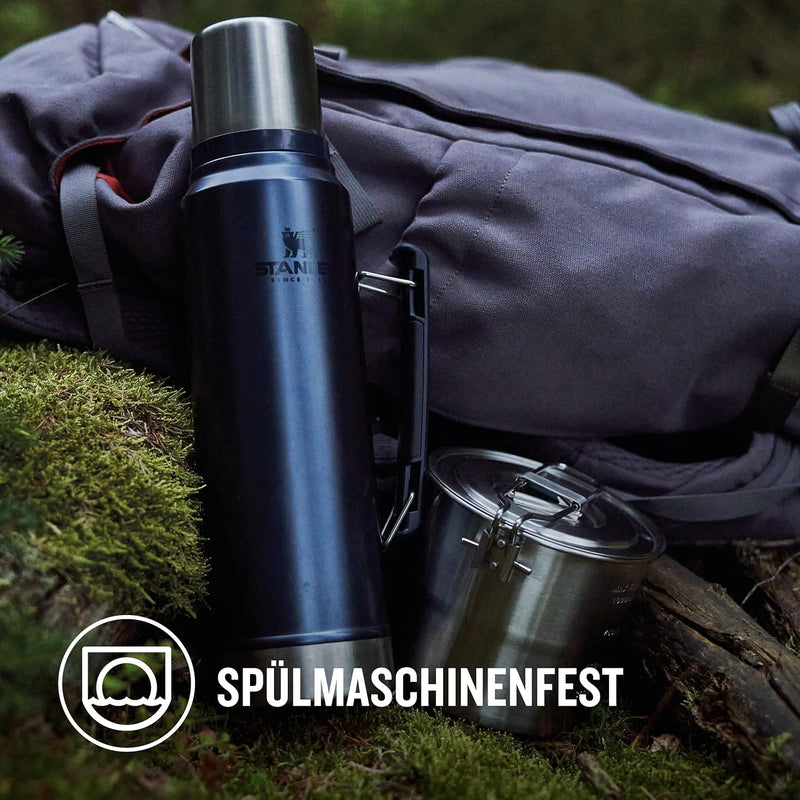 Stanley Classic Legendary Thermosflasche Edelstahl 1L - Thermos Hält 24 Stunden Heiss oder Kalt - Ed