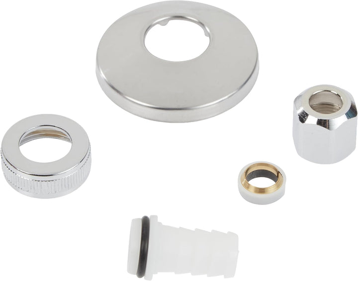 GROHE WAS Kombi-Eckventil verchromt 3/8 Zoll 41070000, 12,4 x 8,4 x 4,6 cm, Silber 12,4 x 8,4 x 4,6