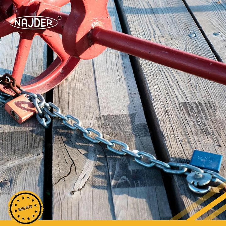NAJDER Edelstahlkette 10m, Edelstahl Ketten, Sicherungskette, Kette Hängesessel, Absperrketten, Max