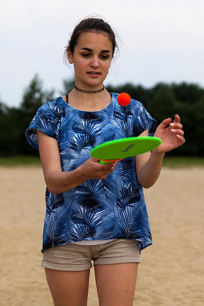 Schildkröt Neopren Beachball Set, 2 Schläger, 2 Bälle, in Netztasche, Verschiedene Farbstellungen wä