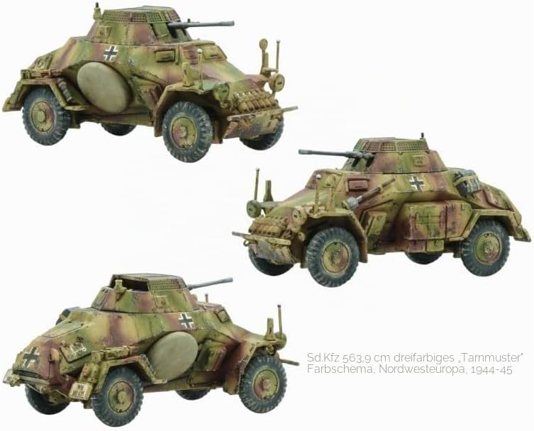Warlord Games Sd.Kfz 222/223 Panzerauto, 1:56/28 mm, Kunststoff, Massstab 1:56/28 mm, sehr detaillie