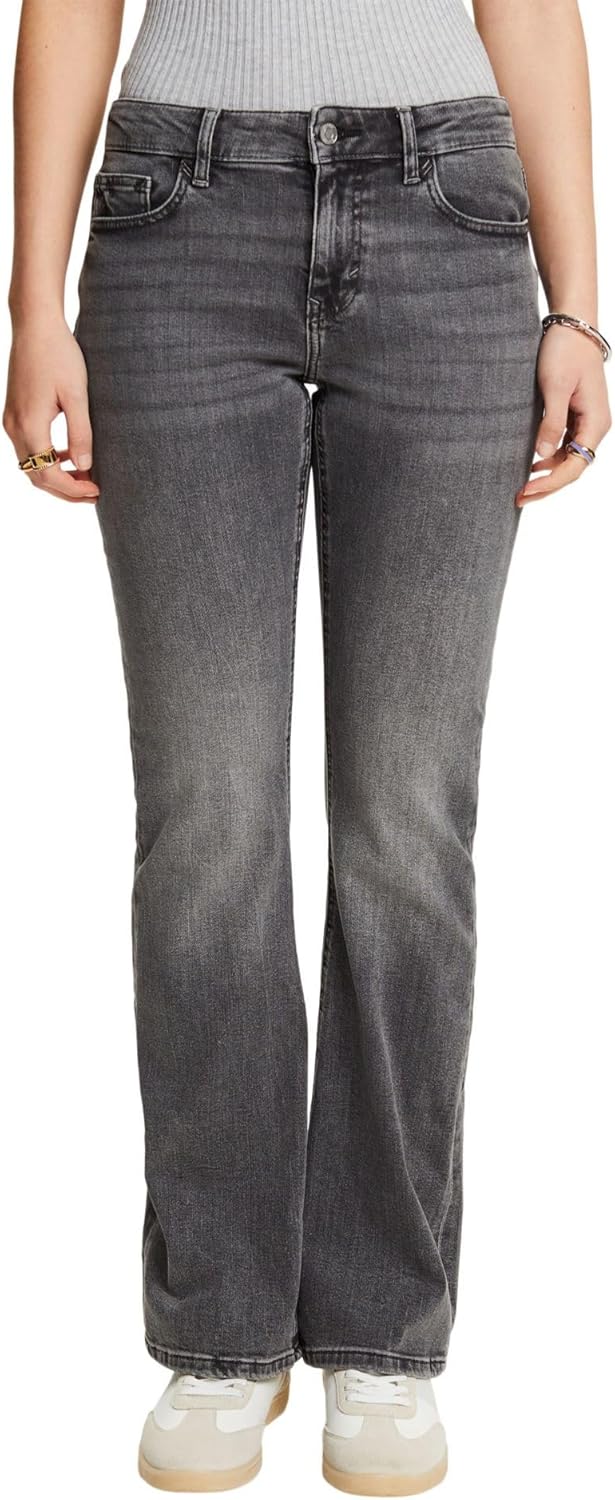 ESPRIT Damen Jeans 24W / 32L 922/Grey Medium Wash, 24W / 32L 922/Grey Medium Wash