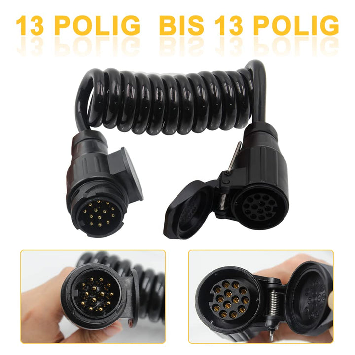 Sun3drucker 13-polig Anhänger Verlängerungskabel Stecker Adapter - 2M Anhänger Adapterkabel Kupplung