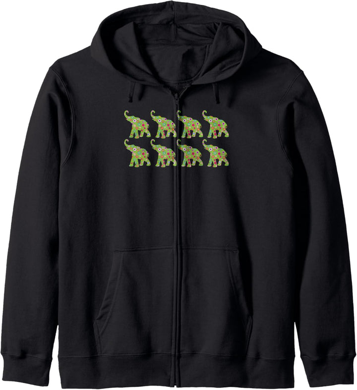Niedlicher Blumen Elefant Kapuzenjacke