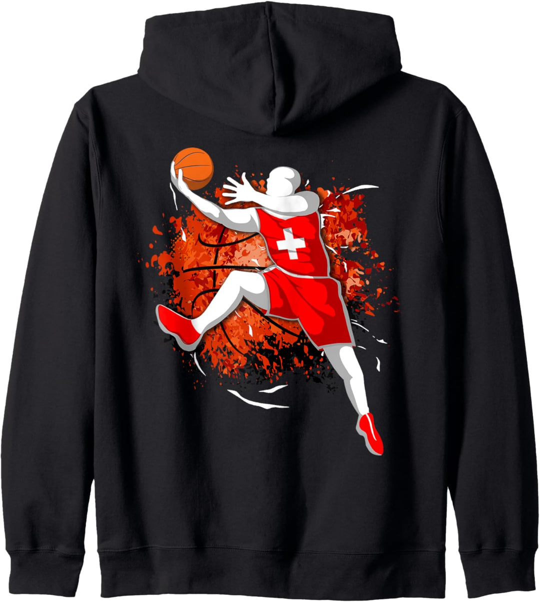 Schweiz Basketball Mannschaft Schweizer Nationalflagge Sport Kapuzenjacke