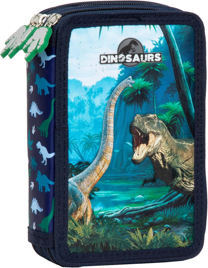 Goldkids - Federmäppchen 3 Fächer - Mäppchen für Mädchen und Jungen - Federmappe 3-Fach Federtasche