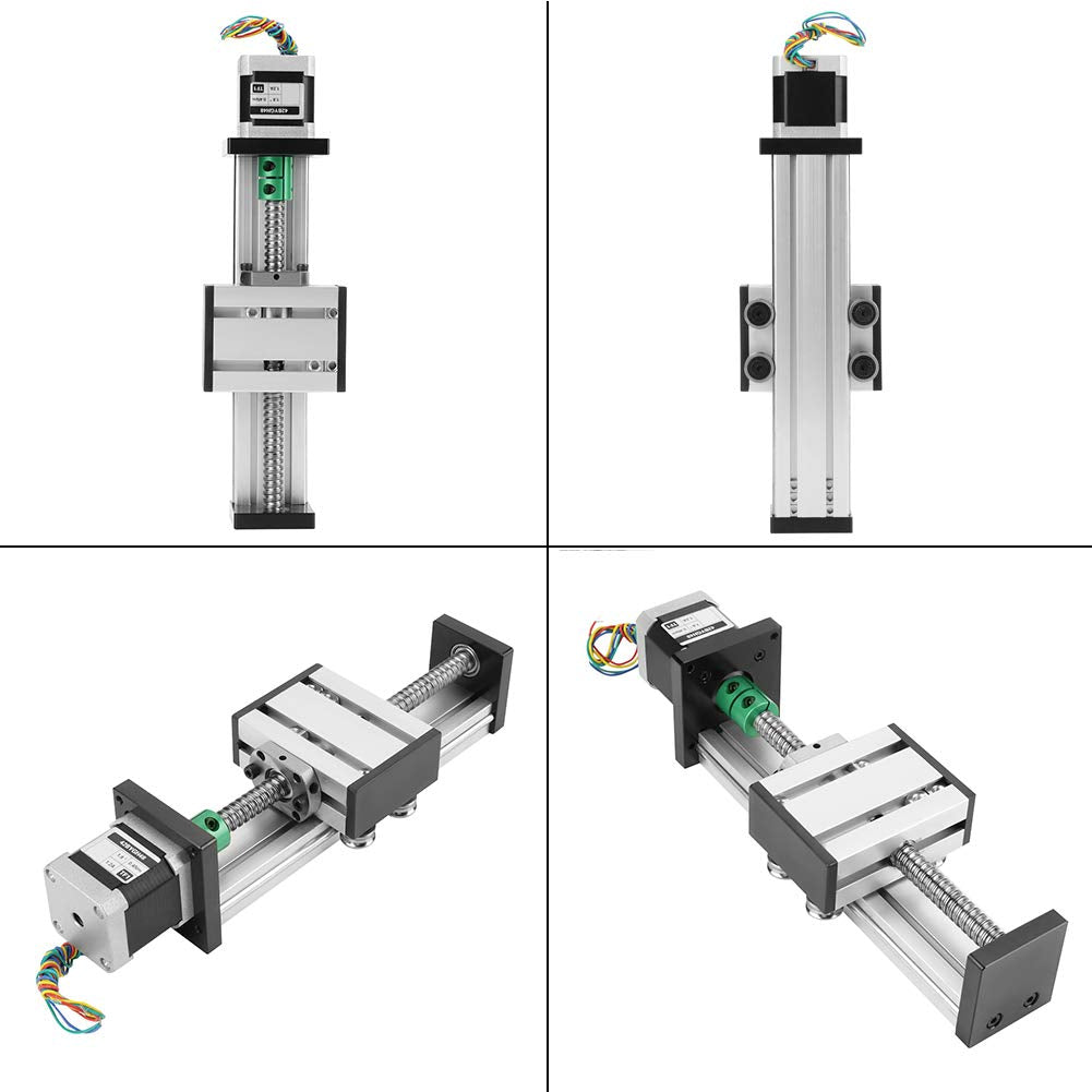 100mm Linearschienenschlitten, 1204 Kugelumlaufspindel Linearhubantrieb mit Schrittmotor für DIY CNC