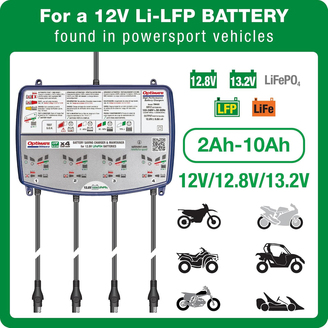 Batterieladegerät Optimate Lithium 0.8A OptiMATE Lithium 4 Bank, 0.8A, OptiMATE Lithium 4 Bank, 0.8A