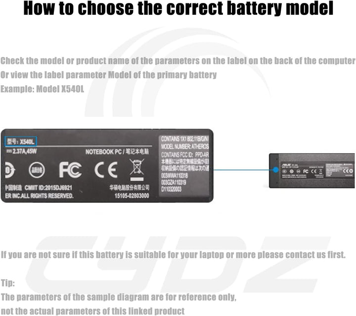 CYDZ AS16A5K Replacement Laptop Battery für Acer AS16A7K AS16A8K E5-475 E5-475G E5-476 E5-476G 14,8V