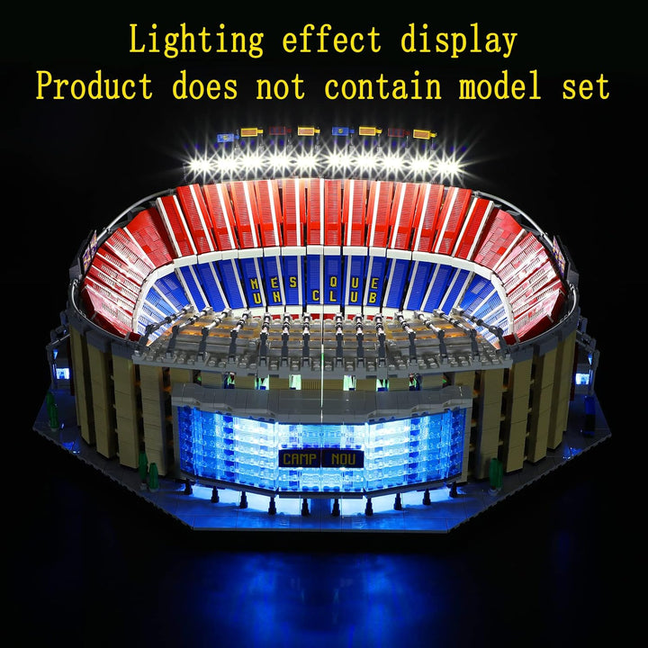 GEAMENT LED Licht-Set Kompatibel mit Lego Camp NOU - FC Barcelona - Beleuchtungsset für Creator 1028