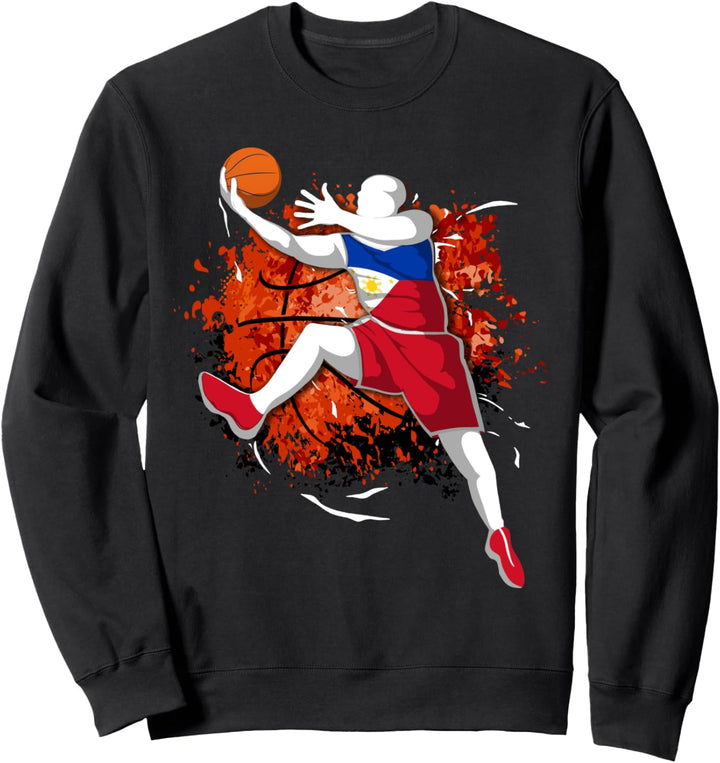 Philippinen Basketball - Philippinische Nationalflagge Sport Sweatshirt