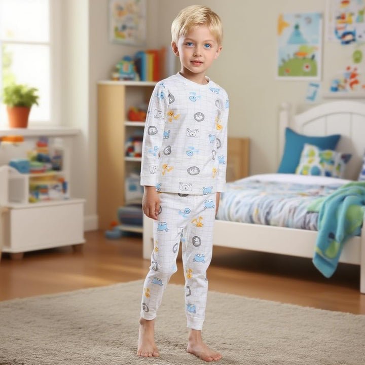 100% Baumwolle Baby Kinder Schlafanzüge Jungen Mädchen Pyjamas Set Langarm Nachtwäsche 6-12 Monate W
