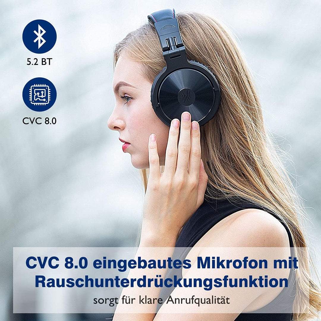 OneOdio Bluetooth Kopfhörer Over Ear,110 Std Spielzeit Kopfhörer Kabellos Bluetooth, HiFi Stereo, Ei