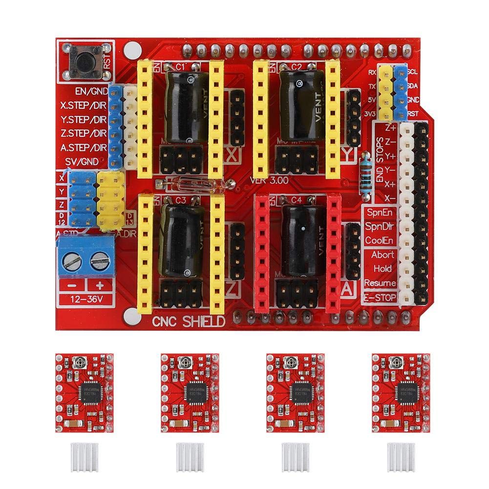 CNC Engraver Shield Expansion Board + drv8825 Schrittmotor, Kühlkörper für V3 Gravieren, Zubehör für