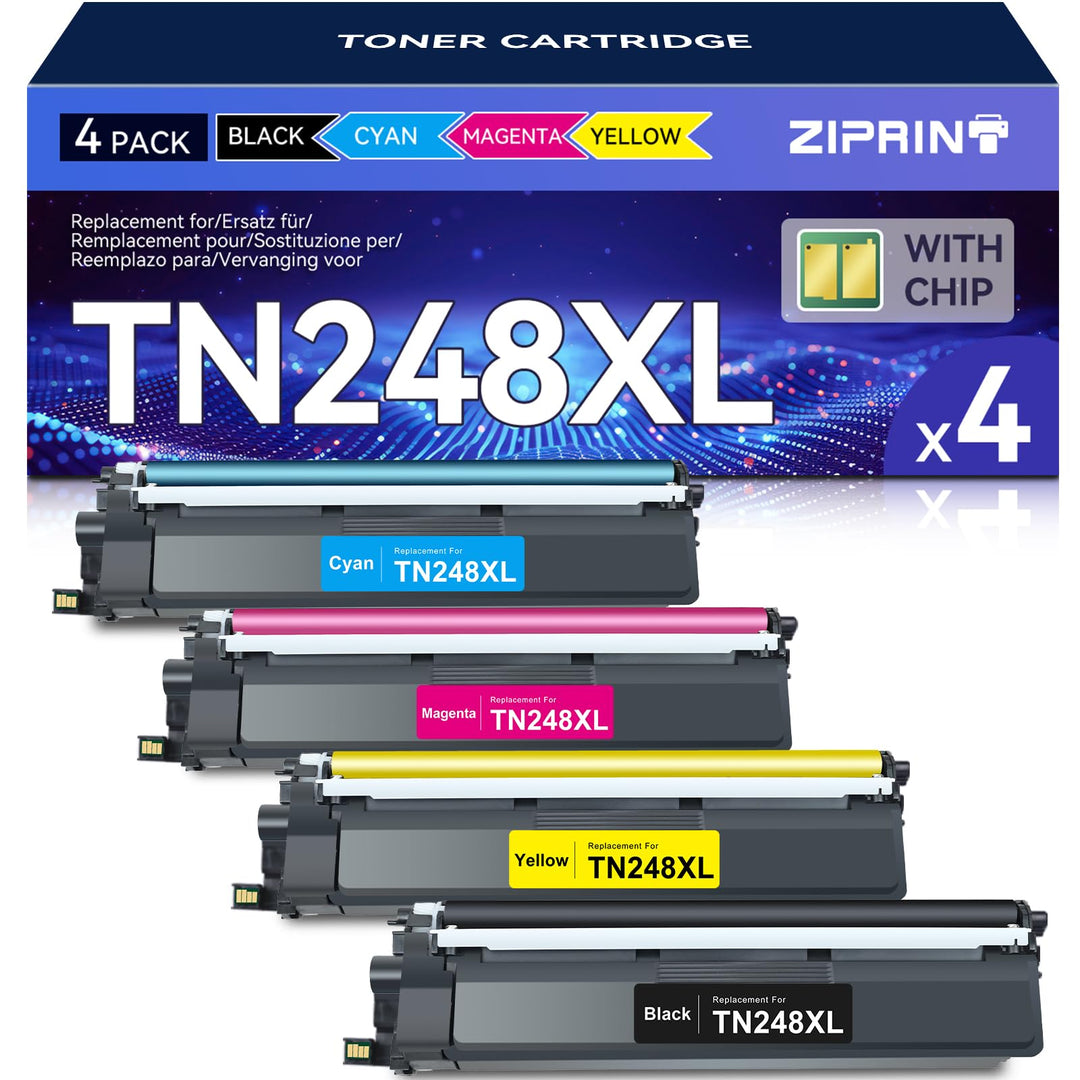 ZIPRINT TN248XL TN248 Kompatibe für Brother MFC-L3760CDW Toner für Brother MFC-L3740CDWE MFC-L3740CD