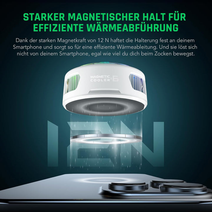 Black Shark FunCooler 6 Magnetic Phone Cooler für Gaming, Tragbarer Handy Kühler mit RGB-Beleuchtung