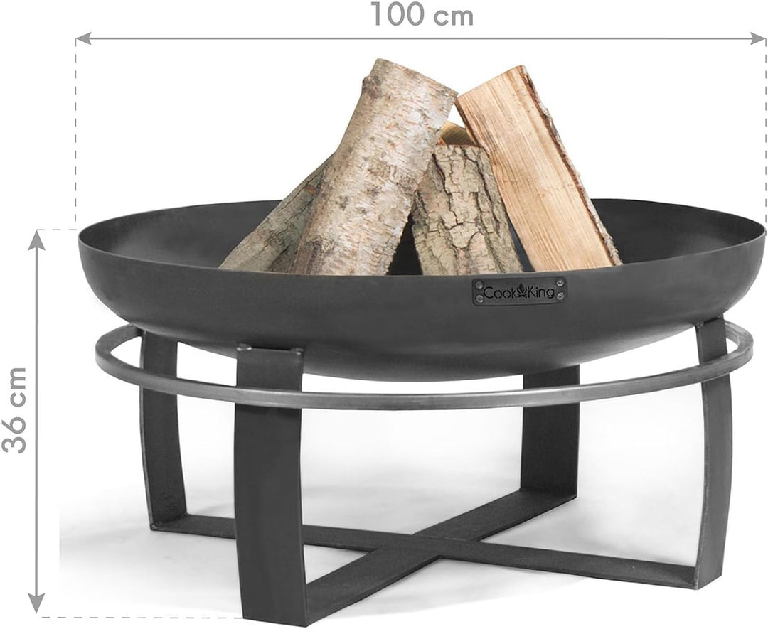 CookKing Feuerschale Feuerkorb Grill Viking 100cm Handarbeit