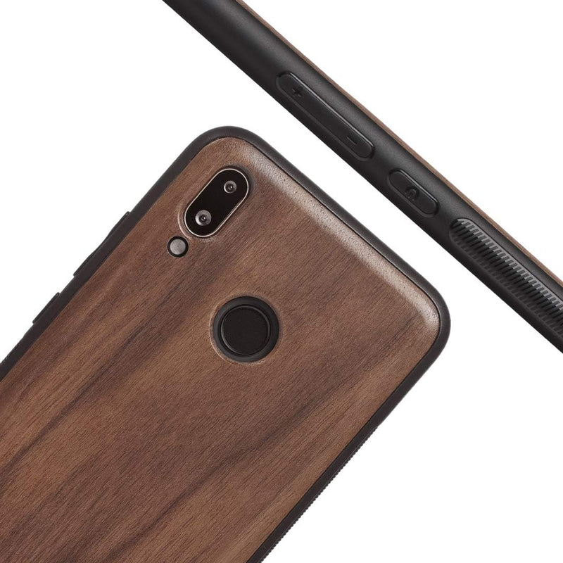 Woodcessories - Hülle Kompatibel Mit Huawei P20 Lite Aus Echtem Holz - EcoBump Case (Walnuss)