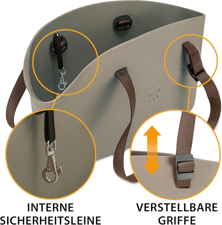 Ferplast 79505012 Hundetragetasche, Masse: 43,5 x 21,5 x 27 cm, grau 150 ml (1er Pack) Sommer :Ueber