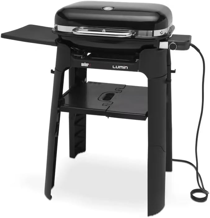 Weber Lumin Elektrogrill mit Ständer/Versiegelung, Räuchern, Dampfgaren, Kochen und Warmhalten, bis